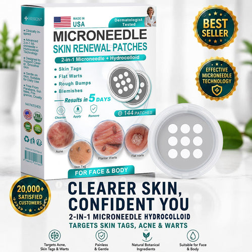 AIYNS Official Store -  2-in-1 Microneedle & Hydrocolloid Patch👨‍⚕️ | Removes raised moles, acne, flat warts, and skin tags | Helps improve wrinkles, scars, and blemishes | Invisible patches for face and body