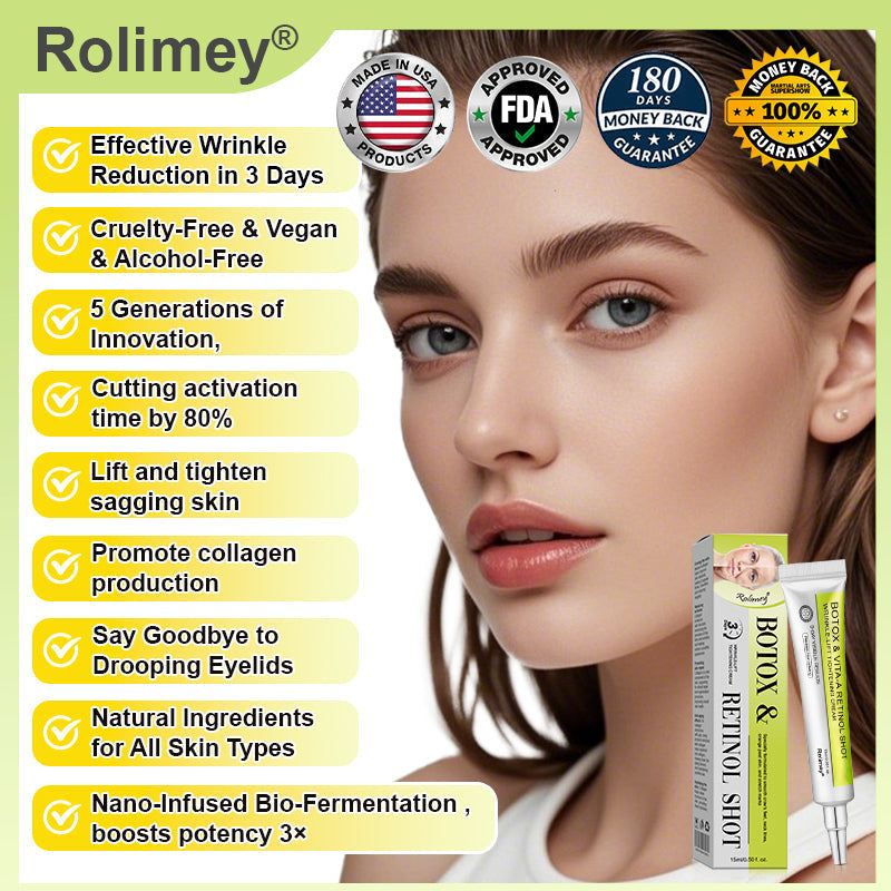🎈❣️Made and shipped from the USA 💫Rolimey® Botox & Vita-A Retinol Shot Wrinkle-Lift Tightening cream - Last Day Promotion 70% OFF