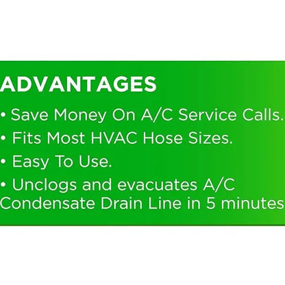 AC Drain Line Cleaner Adapter Evacuates & Unclog AC Drain Line - HVAC to PVC AC Drain Line Cleaner Tool - Universal Fit AC Drain Line Unclogger - AC Drain Line Cleaning Tool - Clear Visibility