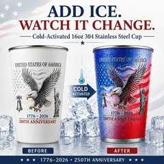 ❄️ Pour Cold Beer & Watch Hidden Patriotic Design Reveal | Magic Color Changing Cup