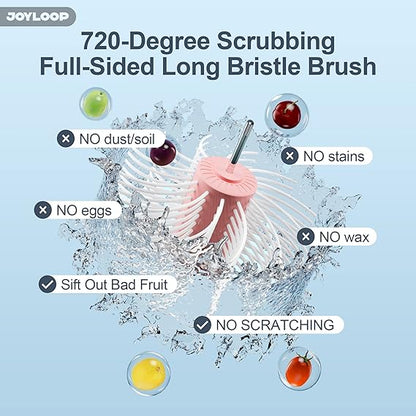 Fruit Cleaner Spinner, Large Fruit Washer Spinner with Brush