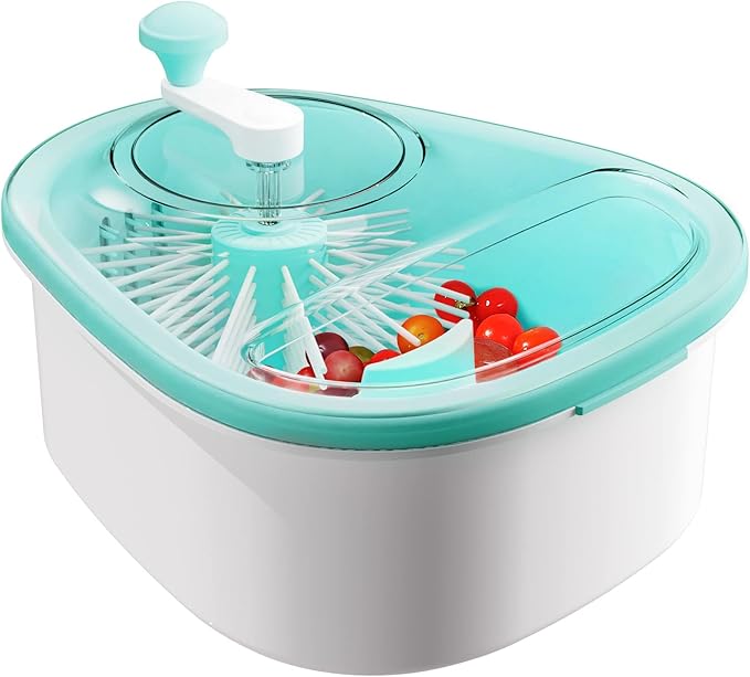 Fruit Cleaner Spinner, Large Fruit Washer Spinner with Brush