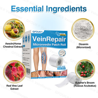 🇺🇸🏅🌱AIYNS Official Store -  VeinRepair Microneedle Patch Roll⚡Instant Relief, Long-Term Results