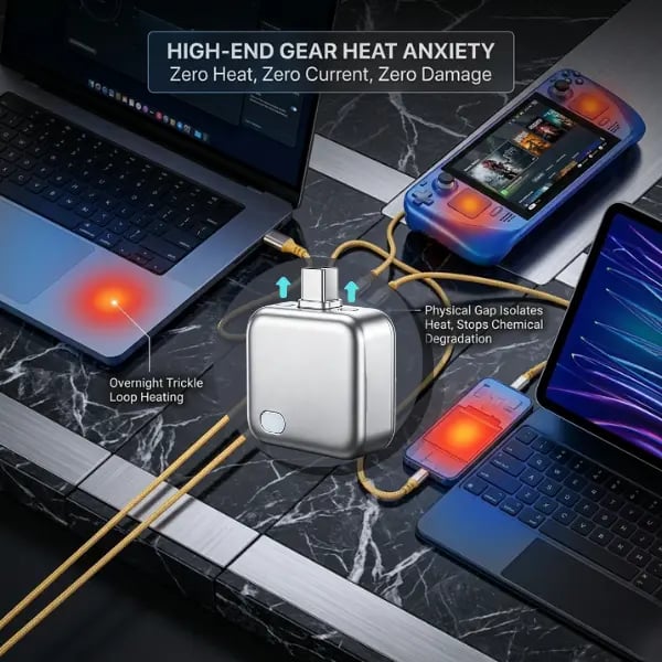 🔋140W Smart Auto-Stop Eject Charger – Safe Anti-Overcharge Physical Disconnect Battery Guard 🛡️