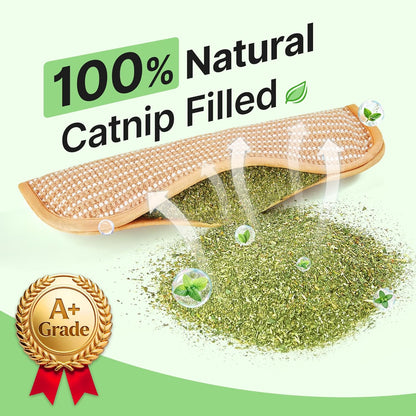 Potaroma Cat Toys Pack of with 6000mg A+ Organic Catnip, Soft Sisal Material Indoor Kitten Scratching and Kicker Toys, Drives Bored Cats Crazy with Fun Interactive Chew