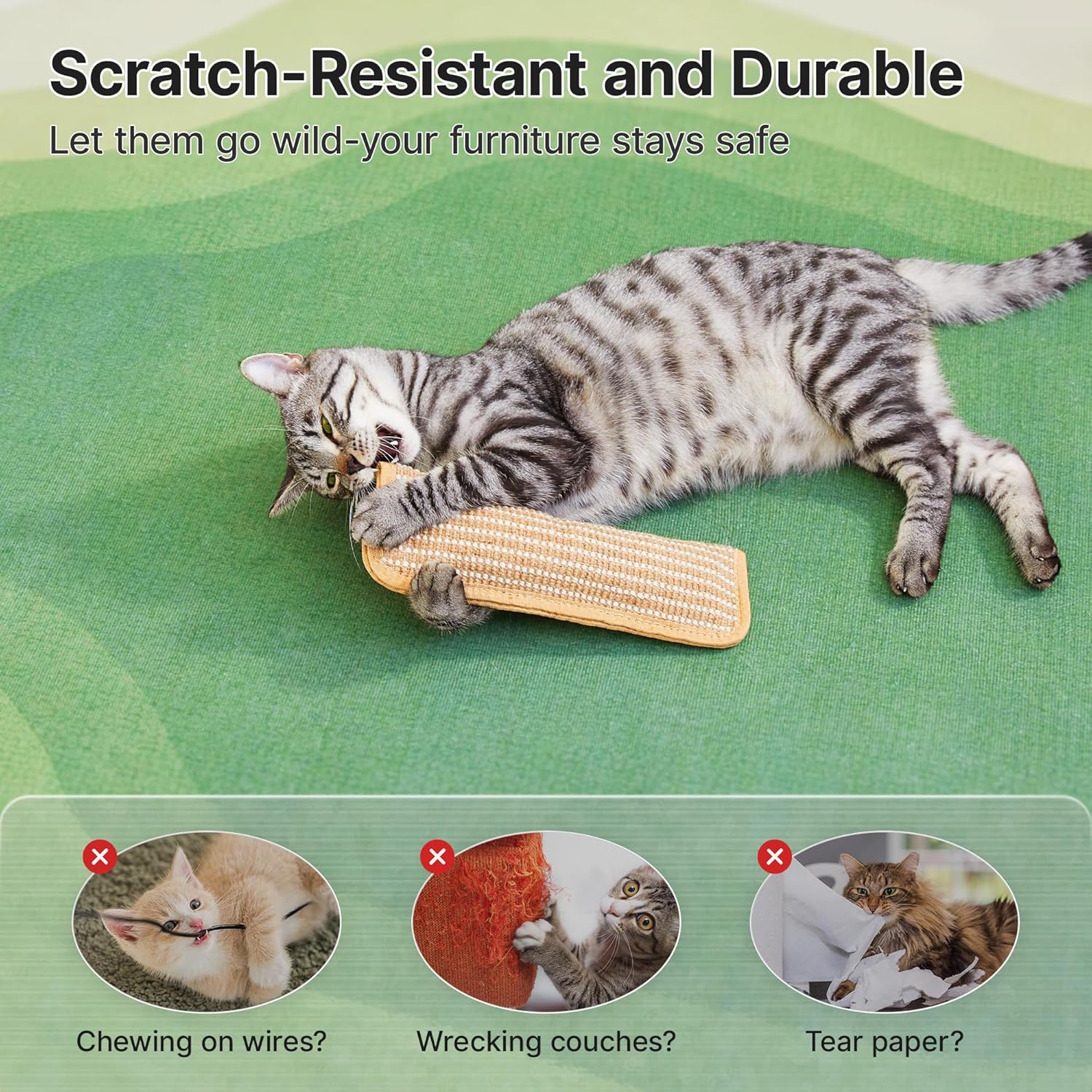 Potaroma Cat Toys Pack of with 6000mg A+ Organic Catnip, Soft Sisal Material Indoor Kitten Scratching and Kicker Toys, Drives Bored Cats Crazy with Fun Interactive Chew