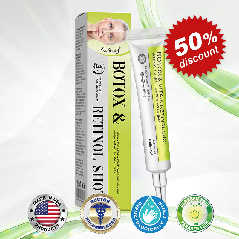 🎈❣️Made and shipped from the USA 💫Rolimey® Botox & Vita-A Retinol Shot Wrinkle-Lift Tightening cream - Last Day Promotion 70% OFF