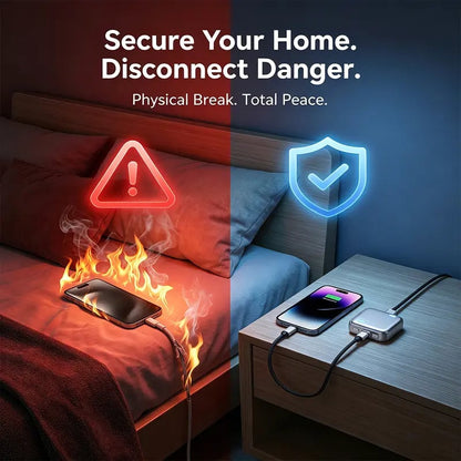🔋140W Smart Auto-Stop Eject Charger – Safe Anti-Overcharge Physical Disconnect Battery Guard 🛡️