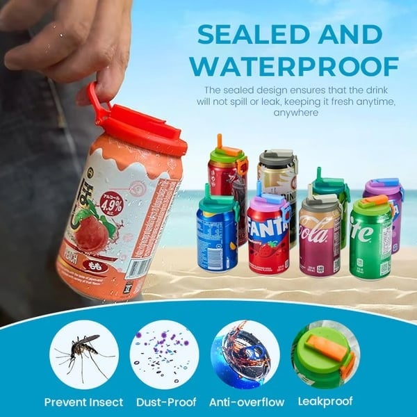 🥤 Keep Your Drink Fresh - 48% OFF - 💞Straw Soda Can Lid