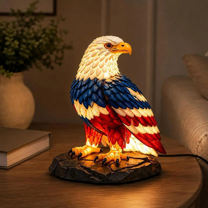⚡️Independence Day 49% OFF🦅🌙U.S. 250th Eagle Stained Glass Table Lamp✨