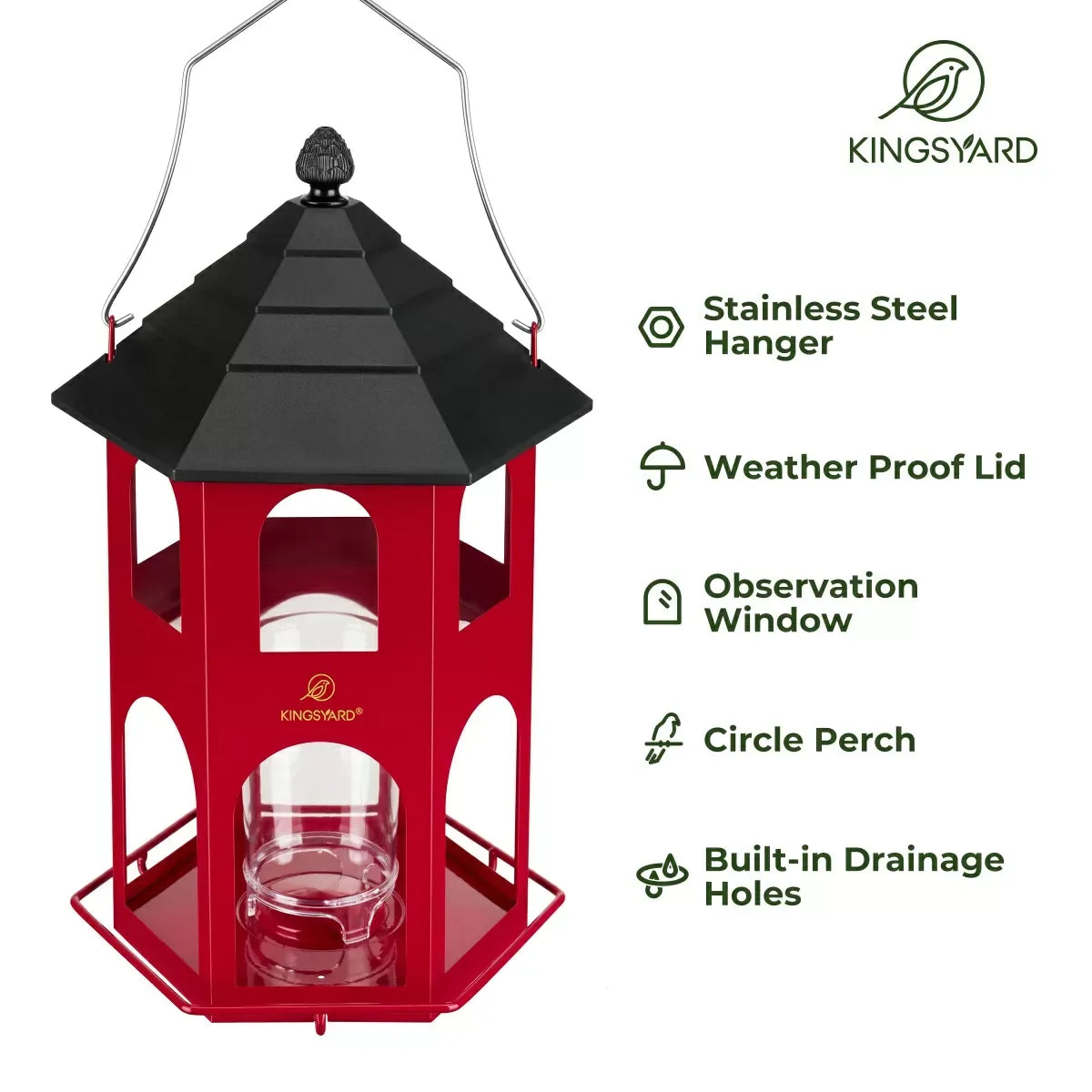 Weatherproof Metal House Bird Feeder