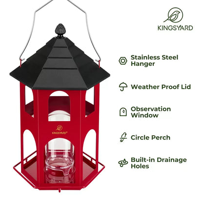 Weatherproof Metal House Bird Feeder